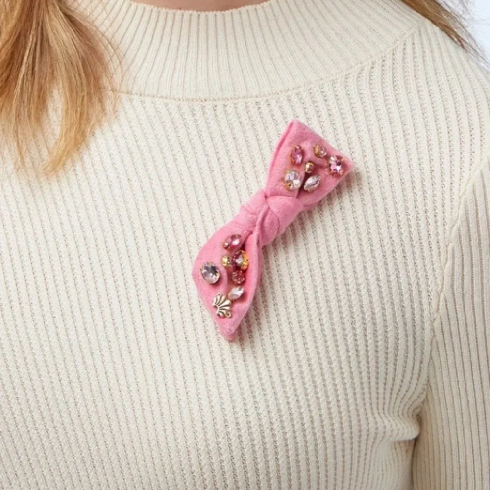 LELE SADOUGHI NWT AUTHENTIC PINK EMBELLISHED BREAST CANCER AWARENESS RIBBON - Picture 5 of 10